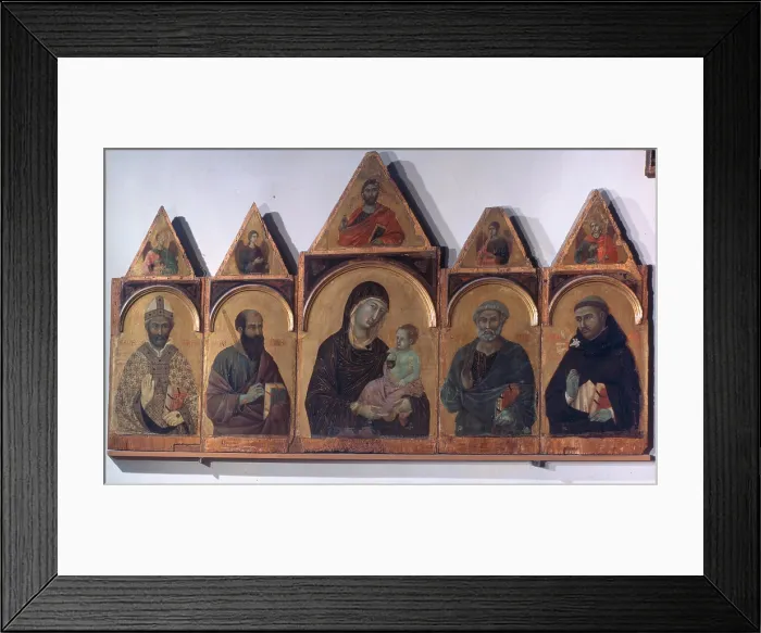 Framed Print : Dossal n. 28 Madonna and Child with St. Augustine, St. Paul, St. Peter and St Framed Print : Dossal n. 28 Madonna and Child with St. Augustine, St. Paul, St. Peter and St