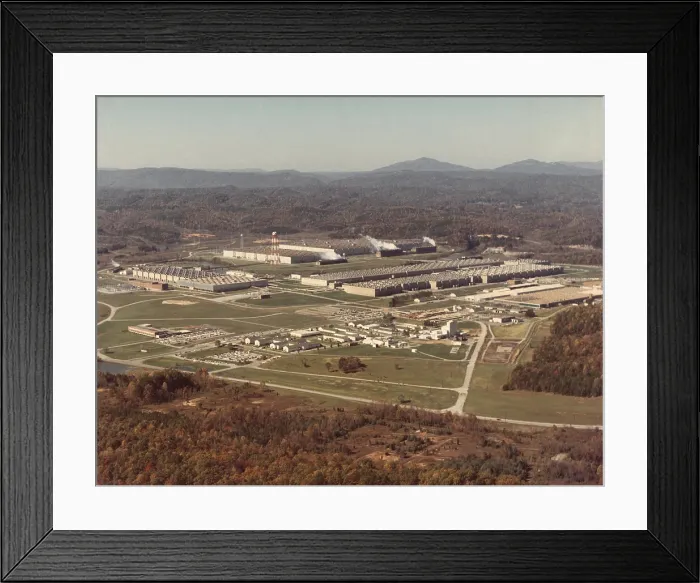 Framed Print : Manhattan Project facility at Oak Ridge, Tennessee, ca. 1950 Framed Print : Manhattan Project facility at Oak Ridge, Tennessee, ca. 1950