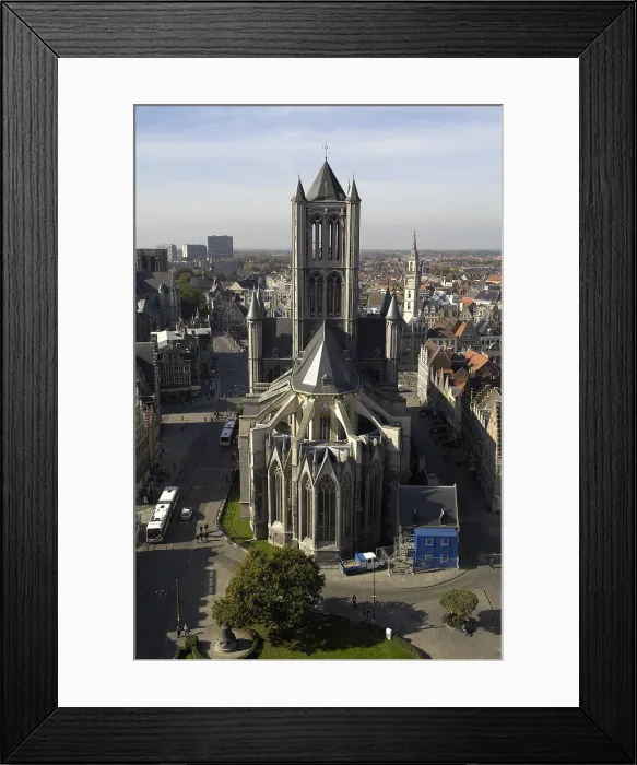 Framed Print : BELGIUM. Ghent. StNicholasChurch (Sint-Niklaaskerk), built at the beginning of 13th c. Gothic art. Architecture. - Rafa Perez / Iberfoto / Everett Collection (593725)**US SALES ONLY**
