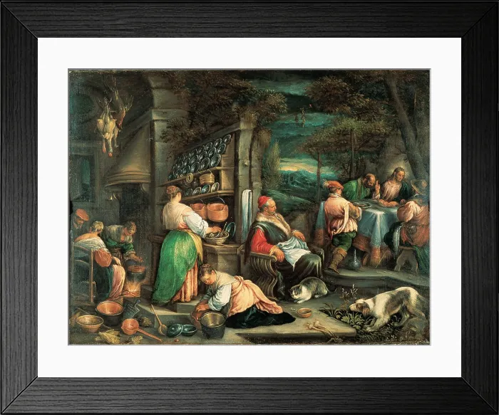 Framed Print : Da Ponte Jacopo know as Bassano, The Supper at Emmaus, 1576, 16th Century, oil on canvas, Private collection (576320) Everett CollectionMondadori Portfolio**US SALES ONLY** Framed Print : Da Ponte Jacopo know as Bassano, The Supper at Emmaus, 1576, 16th Century, oil on canvas, Private collection (576320) Everett CollectionMondadori Portfolio**US SALES ONLY**