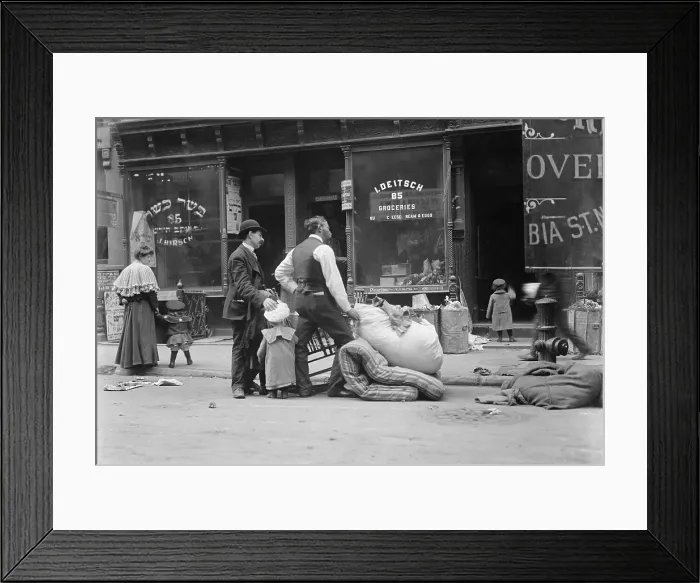 Framed Print : Eviction from an apartment on the New York City's Jewish Lower East Side neighborhood
