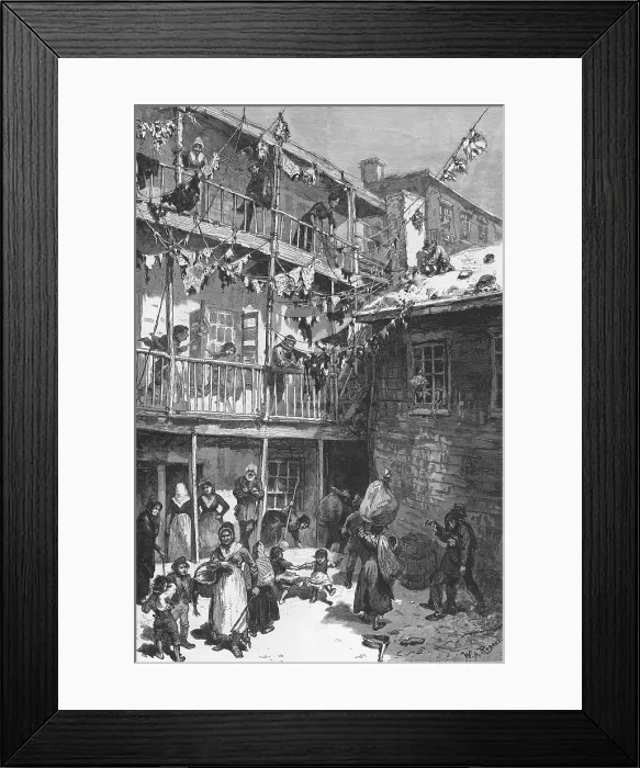 Framed Print : Rag Picker's court, Mulberry Street, 1879
