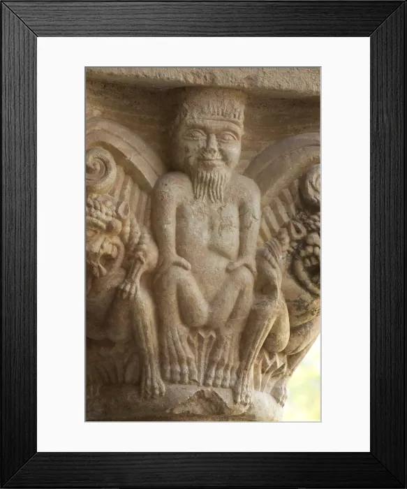 Framed Print : FRANCE. Codalet. Monastery of St. Michel of Cuix. Capital. Romanesque art. - Paul Maeyaert / Iberfoto / Everett Collection (595056)**US SALES ONLY**