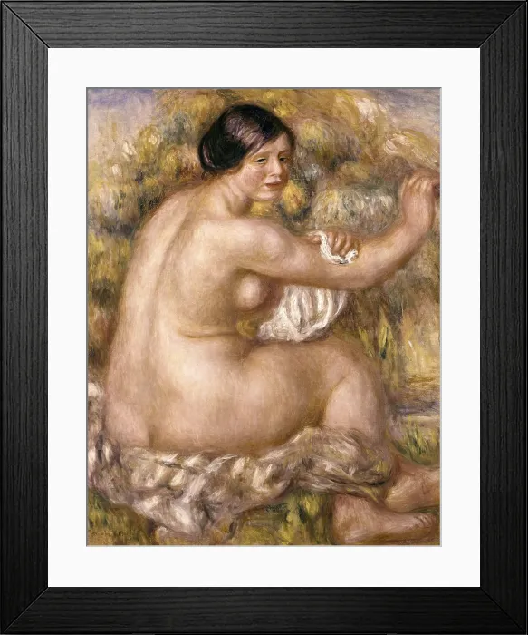 Framed Print : RENOIR, Pierre-Auguste (1841-1919). Great Sitting Nude. 1912. Impressionism. Oil on canvas. BRAZIL. Sao Paulo. Sao Paulo Museum of Art
