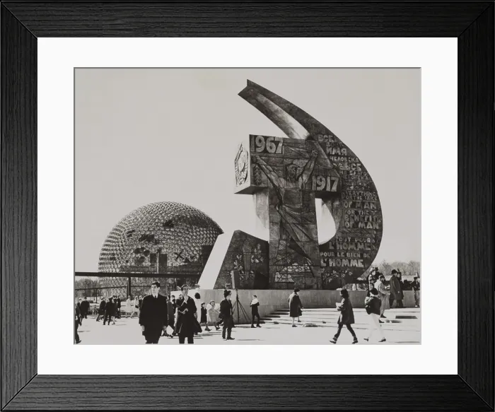 Framed Print : Soviet and U.S. exhibits at the Montreal World's Fair, May 2, 1967