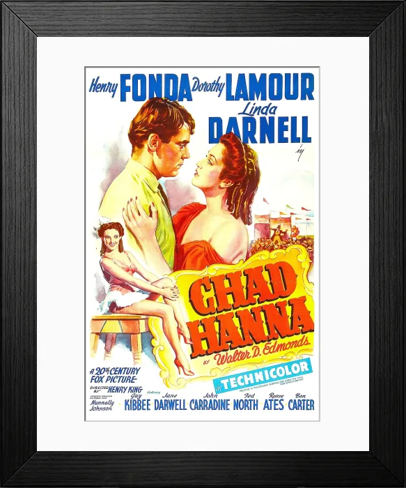 Framed Print : CHAD HANNA, US poster, from left: Henry Fonda, Dorothy Lamour, 1940. TM and Copyright 20th Century Fox Film Corp. All rights reserved. / courtesy Everett Collection