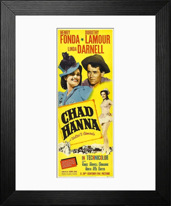 Framed Print : CHAD HANNA, top from left: Dorothy Lamour, Henry Fonda, bottom right: Linda Darnell on insert poster art, 1940, TM and Copyright 20th Century Fox Film Corp Framed Print : CHAD HANNA, top from left: Dorothy Lamour, Henry Fonda, bottom right: Linda Darnell on insert poster art, 1940, TM and Copyright 20th Century Fox Film Corp