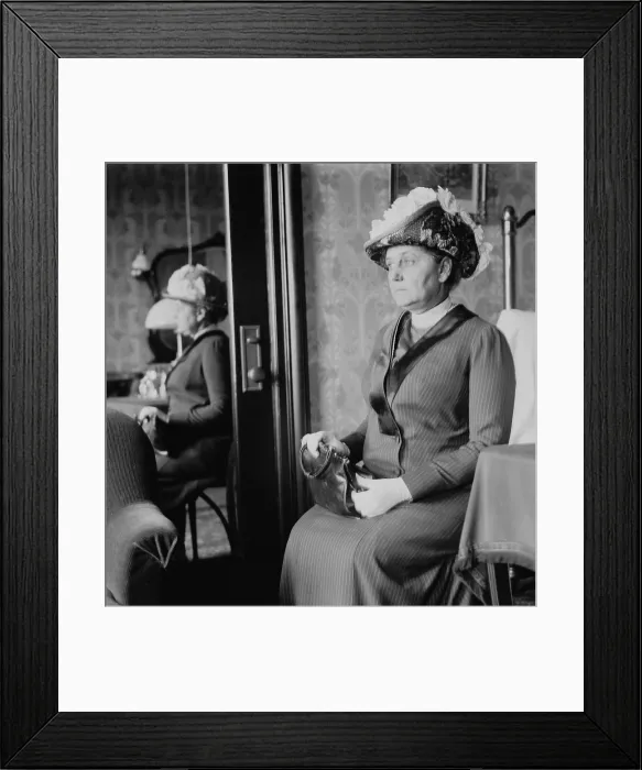 Framed Print : Jane Addams, American social worker and peace activist, c. 1916, probably photographed in her NYC hotel room Framed Print : Jane Addams, American social worker and peace activist, c. 1916, probably photographed in her NYC hotel room