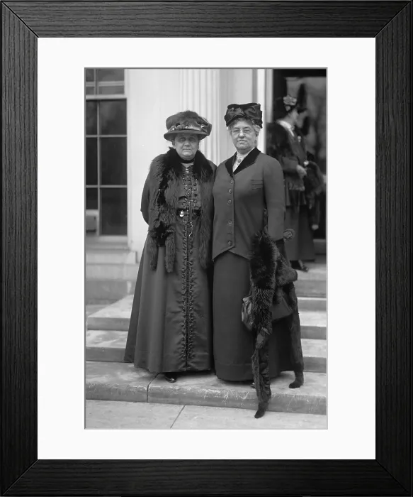Framed Print : Social activists Jane Addams and Mary McDowell in Washington, D.C. 1914 Framed Print : Social activists Jane Addams and Mary McDowell in Washington, D.C. 1914