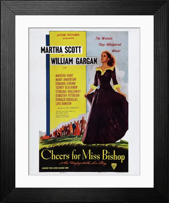 Framed Print : CHEERS FOR MISS BISHOP, US poster art, Martha Scott, 1941 Framed Print : CHEERS FOR MISS BISHOP, US poster art, Martha Scott, 1941