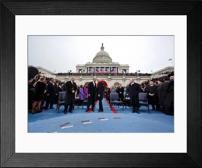 Framed Print : VIPS at inaugural swearing-in ceremony, Jan. 21, 2013