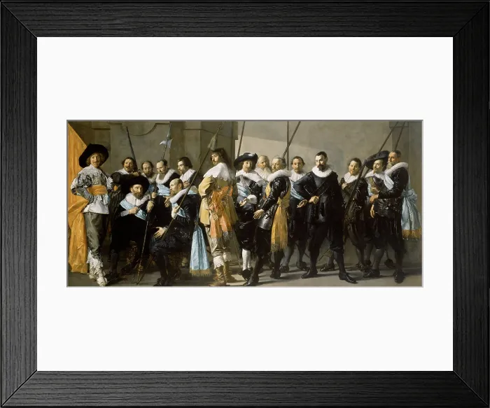 Framed Print : Militia Company of District XI Under the Command of Captain Reynier Reael, 1637, Dutch oil painting. By Frans Hals and Pieter Codde, oil on canvas