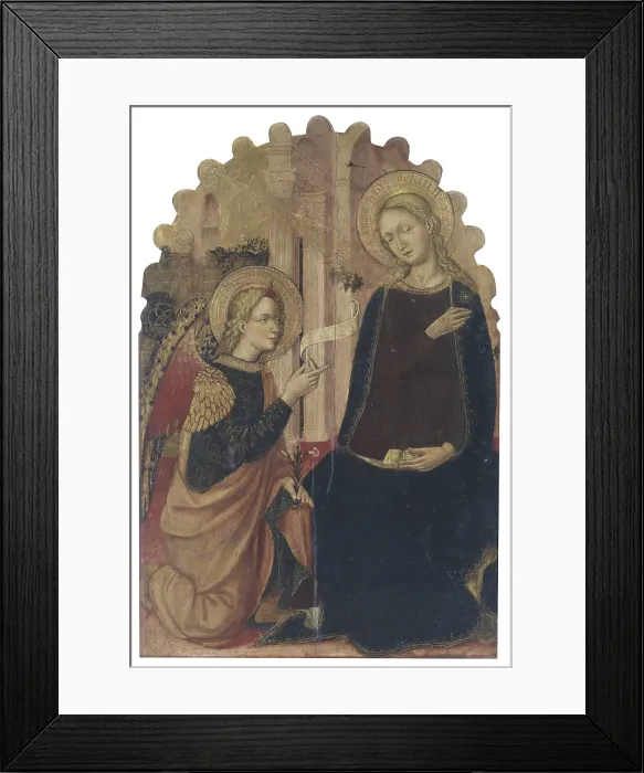Framed Print : Annunciation, by Francesco di Gentile da Fabriano, ca. 1460 - 1490, 15th Century, tempera on board, 93 x 54 cm - Italy, Umbria, Perugia, National Gallery of Umbria. Detail