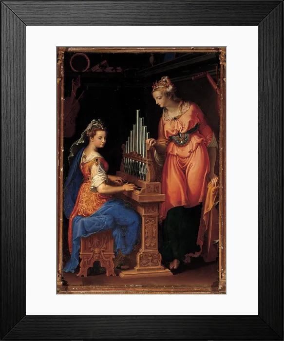 Framed Print : Campi Bernardino, Sts Cecilia and Catherine, 1556, 16th Century, oil on canvas, Italy, Lombardy, Cremona, San Sigismondo church Framed Print : Campi Bernardino, Sts Cecilia and Catherine, 1556, 16th Century, oil on canvas, Italy, Lombardy, Cremona, San Sigismondo church