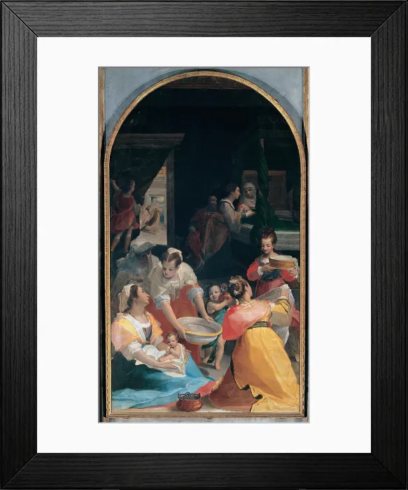 Framed Print : Casolani Alessandro, Birth of the Virgin Mary, 1584 - 1594, 16th Century, canvas, Italy, Tuscany, Siena, San Domenico Basilica Framed Print : Casolani Alessandro, Birth of the Virgin Mary, 1584 - 1594, 16th Century, canvas, Italy, Tuscany, Siena, San Domenico Basilica