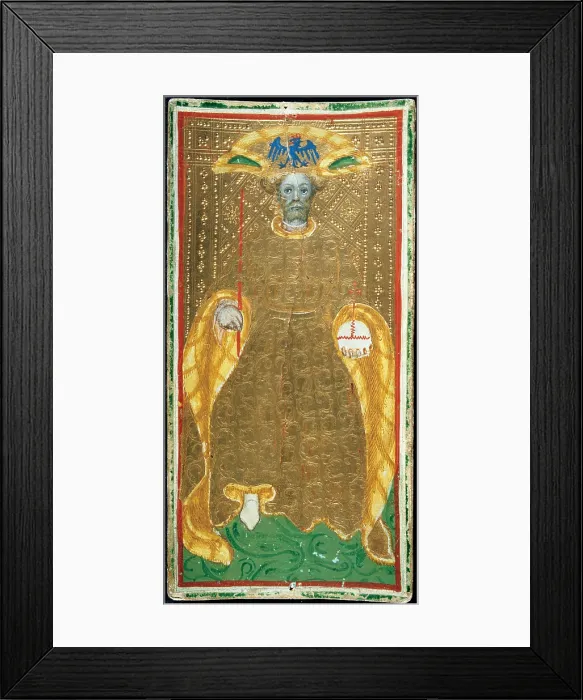 Framed Print : Bembo Bonifacio, The Emperor, Tarot Cards, 1420 - 1477, 15th Century, paper, Italy, Lombardy, Milan