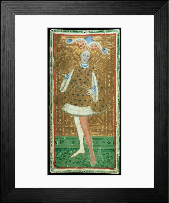 Framed Print : Bembo Bonifacio, The Page of Diamonds, Tarot Cards, 15th Century, paper, Italy, Lombardy, Milan, Brera Art Gallery (50130) Everett CollectionMondadori Portfolio**US SALES ONLY**