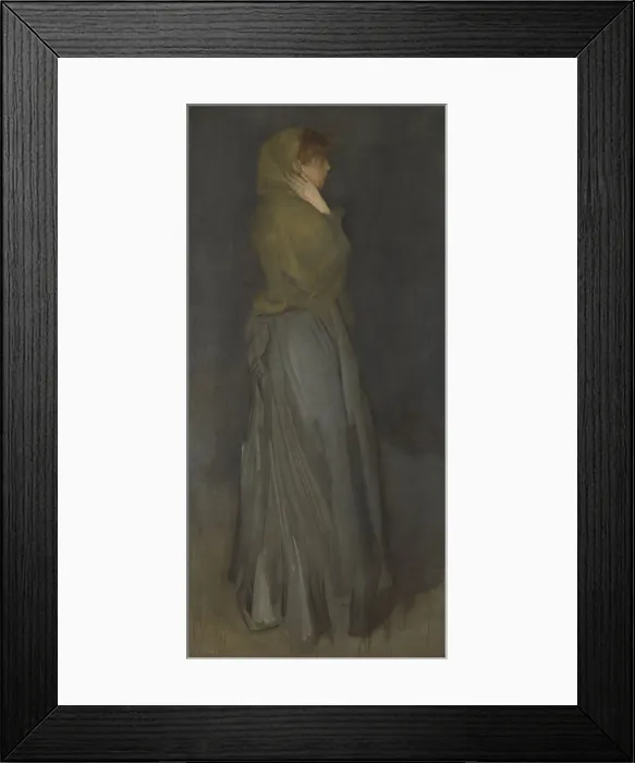 Framed Print : Arrangement in Yellow and Gray: Effie Deans, by James McNeill Whistler, c. 1876-78, American painting, oil on canvas