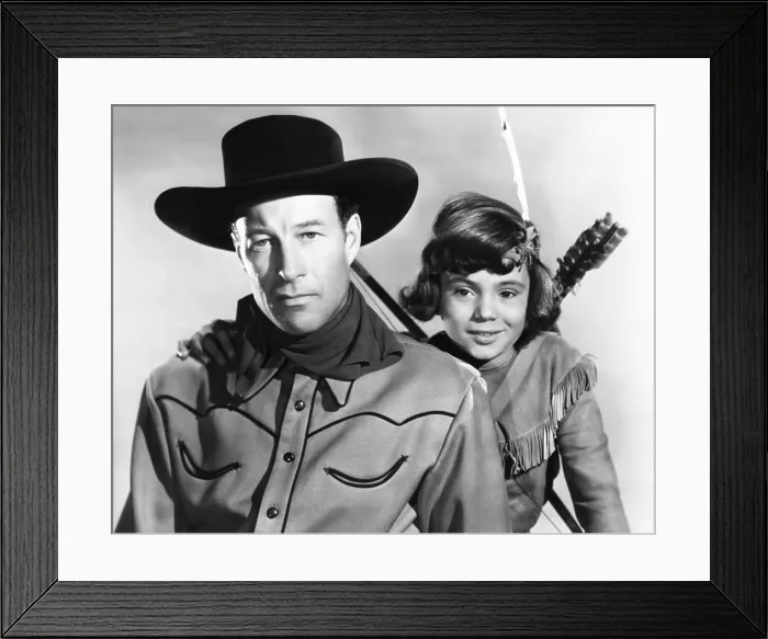 Framed Print : CHEYENNE WILDCAT, from left, Bill Elliott, Robert Blake, (billed as Bobby Blake), 1944