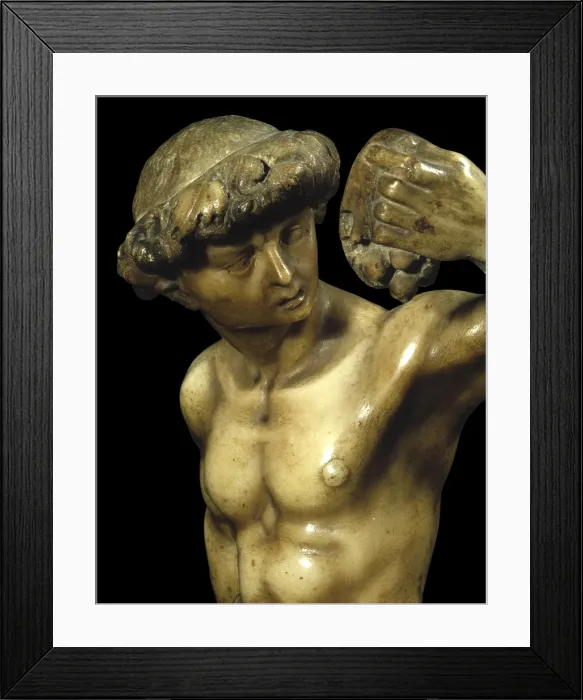 Framed Print : Baccus, by Antonio Federighi, 1450 - 1490 ca, 15th Century, bronze sculpture - Italy, Tuscany, Siena, Monte dei Paschi di Siena. Detail