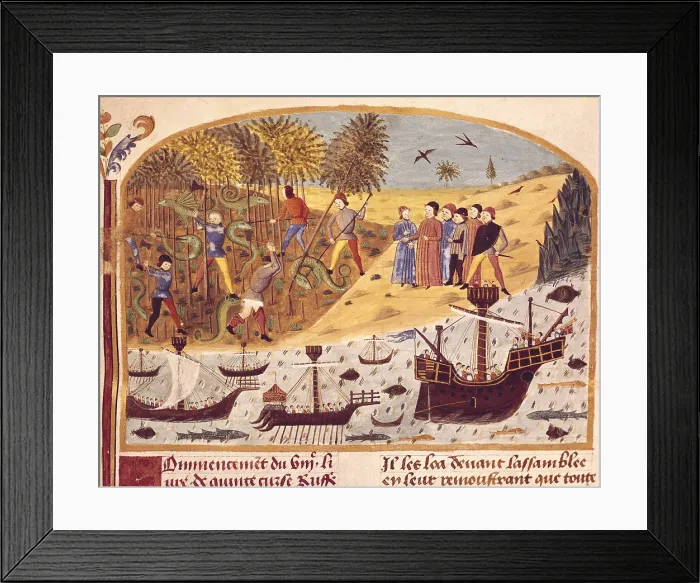 Framed Print : CURTIUS, Rufus Quintus (1st century). The history of Alexander the Great. 1461 - 1468. The fleet of Alexander Framed Print : CURTIUS, Rufus Quintus (1st century). The history of Alexander the Great. 1461 - 1468. The fleet of Alexander