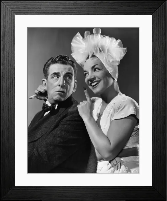 Framed Print : SPRINGTIME IN THE ROCKIES, from left, Edward Everett Horton, Carmen Miranda, 1942, 20th Century Fox, TM & Copyright  /  Courtesy: Everett Collection