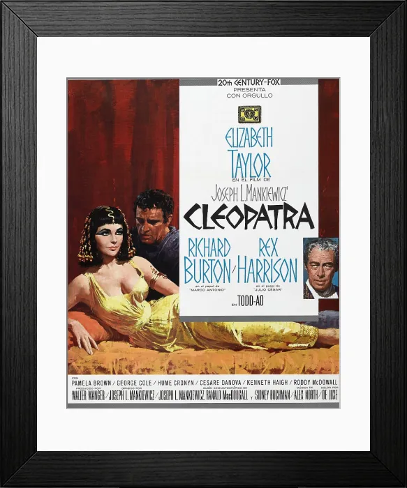 Framed Print : CLEOPATRA, from left: Elizabeth Taylor, Richard Burton, Rex Harrison, 1963, TM & Copyright 20th Century Fox Film Corp. / courtesy Everett Collection Framed Print : CLEOPATRA, from left: Elizabeth Taylor, Richard Burton, Rex Harrison, 1963, TM & Copyright 20th Century Fox Film Corp. / courtesy Everett Collection
