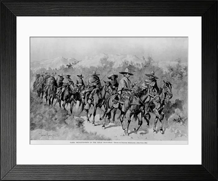 Framed Print : Garza revolutionists, lead by Catarino Garza, rose against Mexican dictator Porfirio Diaz, 1891