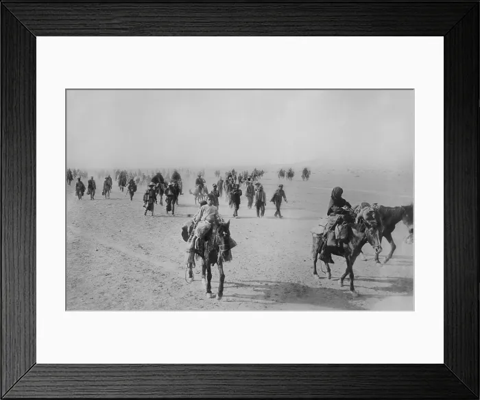 Framed Print : Mexican Revolution refugees fleeing Villas forces after the Battle of Ojinaga, Jan. 1-4, 1914