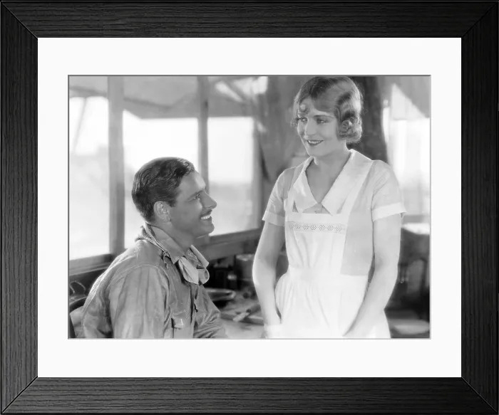 Framed Print : THE WINNING OF BARBARA WORTH, from left: Ronald Colman, Vilma Banky, 1926