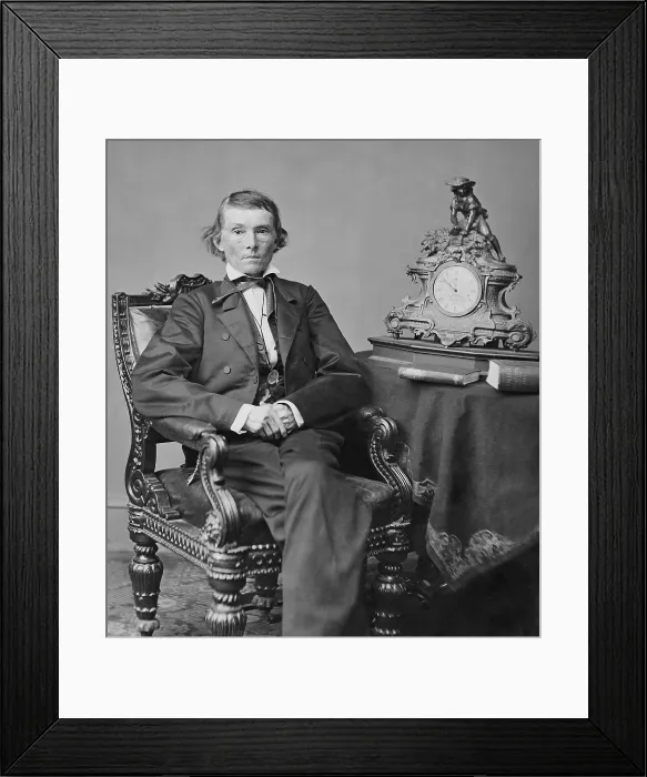 Framed Print : Alexander Stephens, Vice President of the Confederate States of America, 1860-65. He represented Georgias 8th district in the House of Representatives from 1853 to 1859