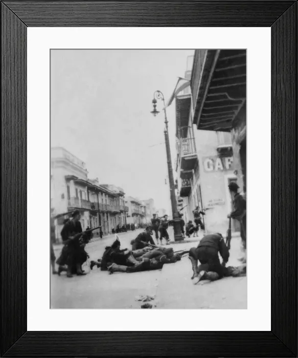 Framed Print : US sailors fighting in the streets of Vera Cruz, Mexico, on April 22, 1914 Framed Print : US sailors fighting in the streets of Vera Cruz, Mexico, on April 22, 1914