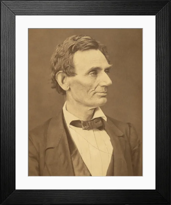 Framed Print : Photo of Abraham Lincoln made from a negative taken by Alexander Hesler on June 3, 1860, in Springfield, Illinois Framed Print : Photo of Abraham Lincoln made from a negative taken by Alexander Hesler on June 3, 1860, in Springfield, Illinois