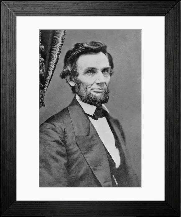 Framed Print : President-elect Abraham Lincoln grew a beard between his Nov. 1860 election and March 1861 inauguration