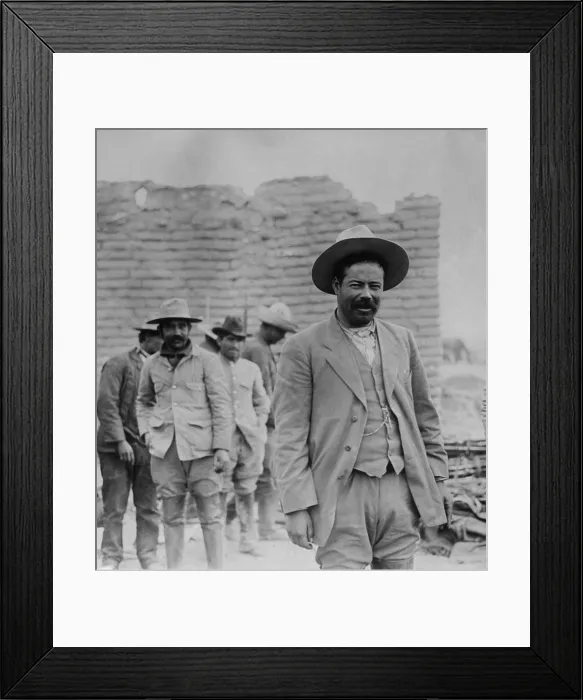 Framed Print : General Francisco Pancho Villa during the Mexican Revolution in March 1914. After Sept
