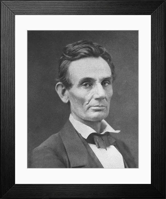 Framed Print : Lincoln portrait from by Cooke and Fassett in Chicago, Oct. 4, 1859. Cooke requested Lincoln, then a prominent politician, sit for the portrait Framed Print : Lincoln portrait from by Cooke and Fassett in Chicago, Oct. 4, 1859. Cooke requested Lincoln, then a prominent politician, sit for the portrait