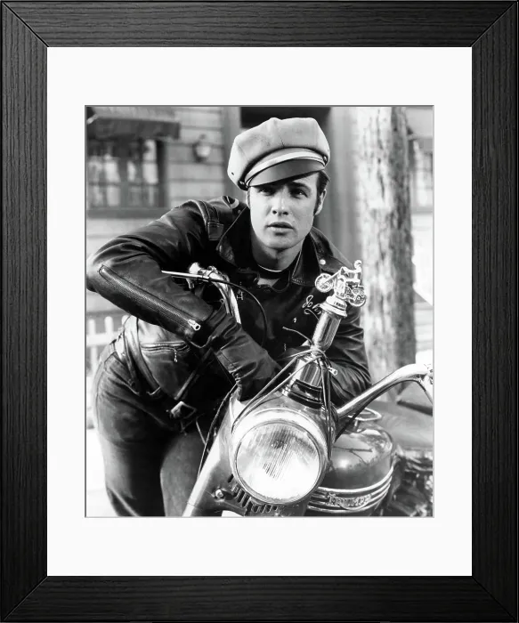 Framed Print : THE WILD ONE, Marlon Brando, 1954, leather jacket Framed Print : THE WILD ONE, Marlon Brando, 1954, leather jacket