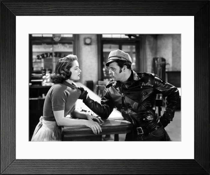 Framed Print : THE WILD ONE, Mary Murphy, Marlon Brando, 1954