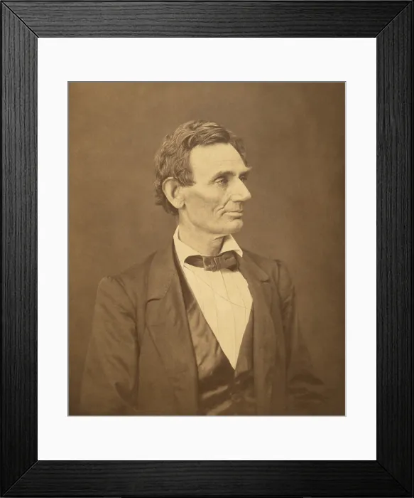Framed Print : Photo of Abraham Lincoln made from a negative taken by Alexander Hesler on June 3, 1860, in Springfield, Illinois