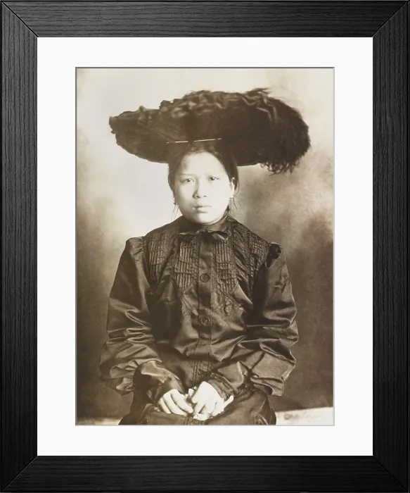 Framed Print : Tie You, wife of Mock Duck, leader of Hip Sing Tong in Chinatown, NYC in March 1906