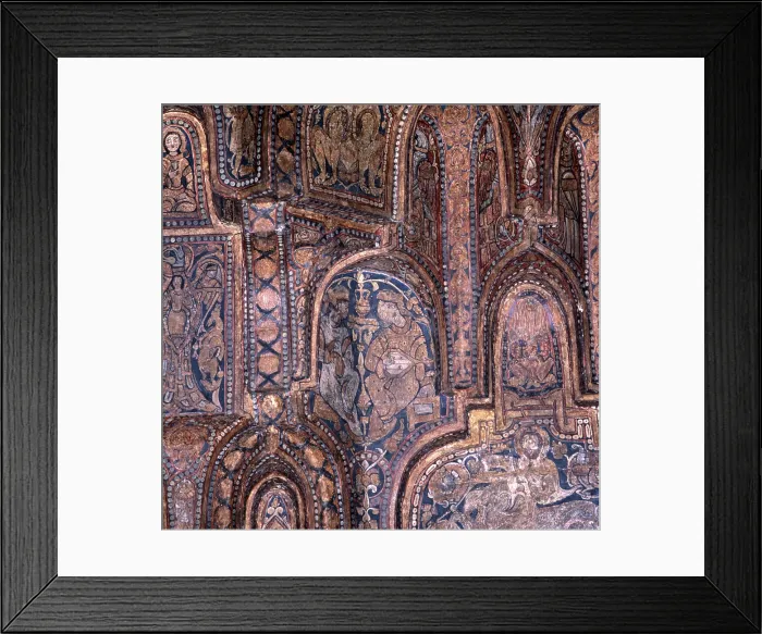 Framed Print : Palatine Chapel, by Unknown Artist, 12th Century, tempera on canvas on wood - Italy, Sicily, Palermo, Palace of the Normans. Detail. Decoration of the painted ceiling Framed Print : Palatine Chapel, by Unknown Artist, 12th Century, tempera on canvas on wood - Italy, Sicily, Palermo, Palace of the Normans. Detail. Decoration of the painted ceiling