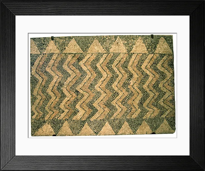 Framed Print : Pattern, by Unknown Artist, 13th Century, mosaic floor - Italy, Emilia Romagna, Ravenna, Church of Saint John the Baptist. Whole artwork view. Pattern with geometrical elements Framed Print : Pattern, by Unknown Artist, 13th Century, mosaic floor - Italy, Emilia Romagna, Ravenna, Church of Saint John the Baptist. Whole artwork view. Pattern with geometrical elements