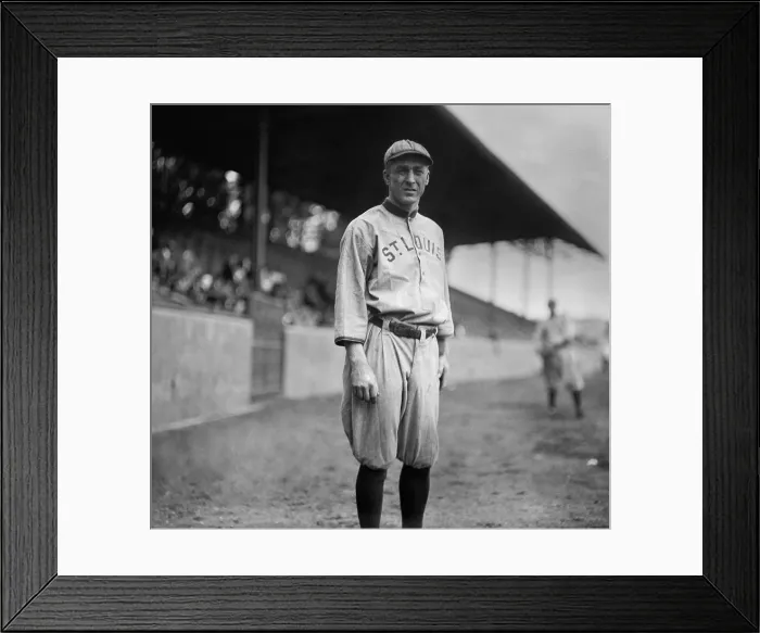 Framed Print : Branch Rickey, when he played and managed the St. Louis Browns from 1913-1915. Later, he made significant contributions to Major League Baseball as a general manger