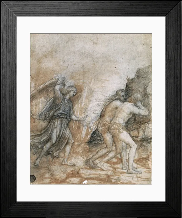 Framed Print : probably Luini Bernardino, The Expulsion of Adam and Eve, 1520 - 1523, 16th Century, black pencil, sepia watercolour and paper, Italy, Veneto, Venice, Accademia Art Galleries Framed Print : probably Luini Bernardino, The Expulsion of Adam and Eve, 1520 - 1523, 16th Century, black pencil, sepia watercolour and paper, Italy, Veneto, Venice, Accademia Art Galleries
