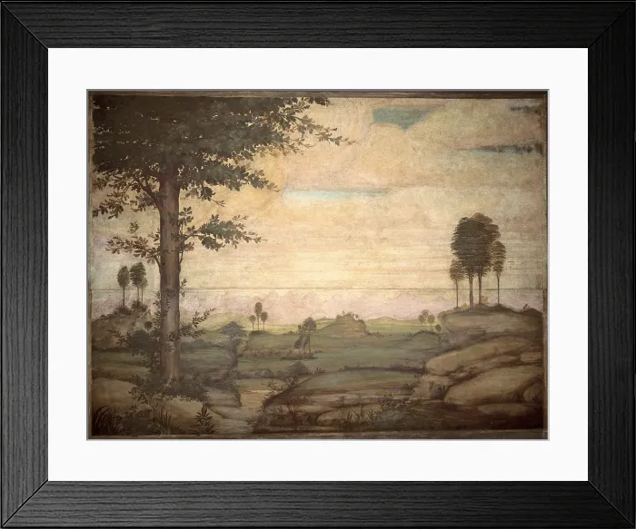 Framed Print : probably Luini Bernardino, Landscape, 16th Century, fresco, Italy, Lombardy, Milan, San Maurizio al Monastero Maggiore Church Framed Print : probably Luini Bernardino, Landscape, 16th Century, fresco, Italy, Lombardy, Milan, San Maurizio al Monastero Maggiore Church