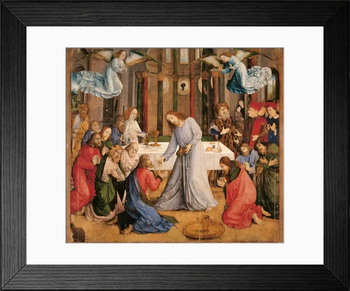 Framed Print : Communion of the Apostles, by Joost Van Wassenhove known as Giusto di Gand, 1473 - 1474 about, 15th Century, panel, cm 288 x 321 - Italy, Marche, Pesaro Urbino, Urbino