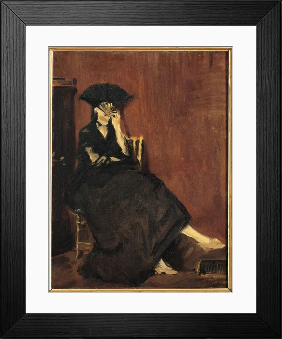 Framed Print : Berthe Morisot with a Fan, by Edouard Manet, 1872, 19th Century, canvas, cm 60 x 45 - France, Ile de France, Paris, Muse dOrsay, RF1671. All Framed Print : Berthe Morisot with a Fan, by Edouard Manet, 1872, 19th Century, canvas, cm 60 x 45 - France, Ile de France, Paris, Muse dOrsay, RF1671. All
