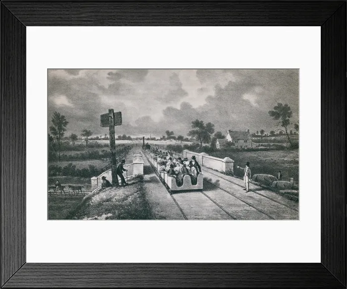 Framed Print : The Liverpool Manchester railway was opened on September 15 1830. The double track railroad was 31 miles long