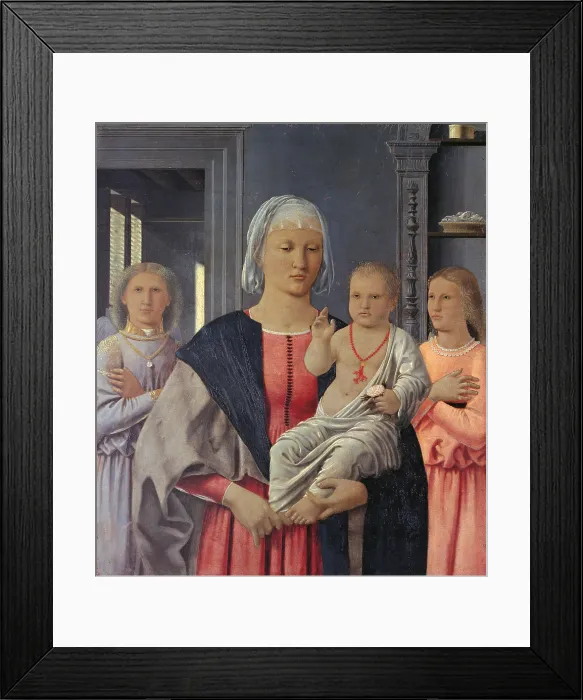 Framed Print : Virgin with Child Giving His Blessing and Two Angels (The Senigallia Madonna), by Pietro di Benedetto dei Franceschi known as Piero della Francesca, 1478 - 1480 about Framed Print : Virgin with Child Giving His Blessing and Two Angels (The Senigallia Madonna), by Pietro di Benedetto dei Franceschi known as Piero della Francesca, 1478 - 1480 about