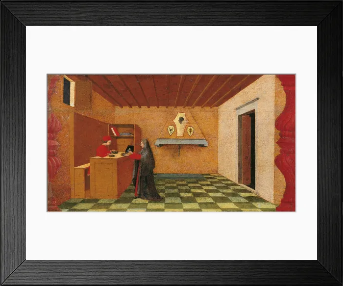 Framed Print : Massacre of the Innocents, by Paolo di Dono know as Paolo Uccello, 1465 - 1468 about, 15th Century, panel, cm 43 x 351 - Italy, Marche, Pesaro Urbino, Urbino